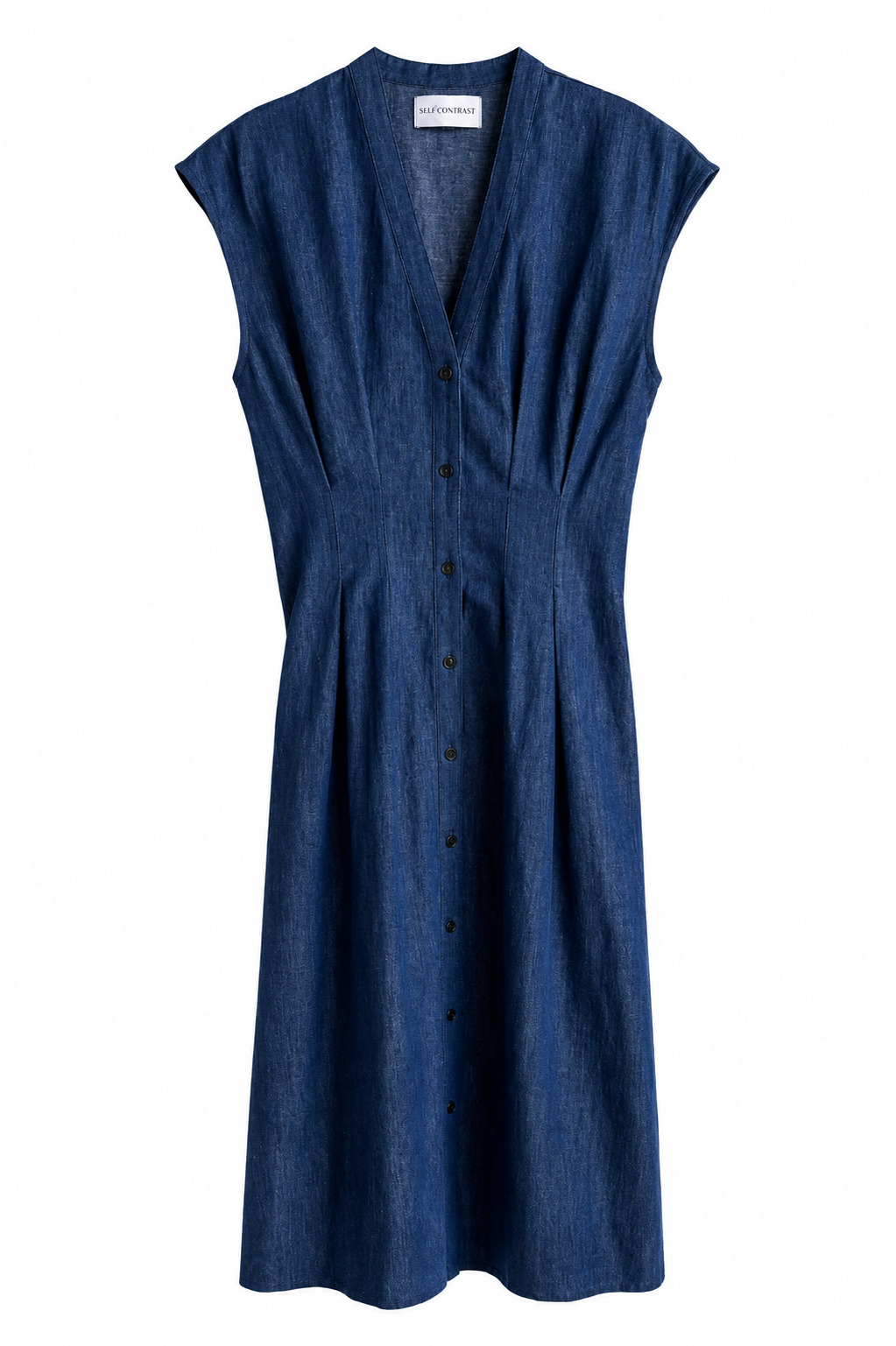 SCD-7587LN-self-contrast-jamila-pleated-dress-in-denim-1