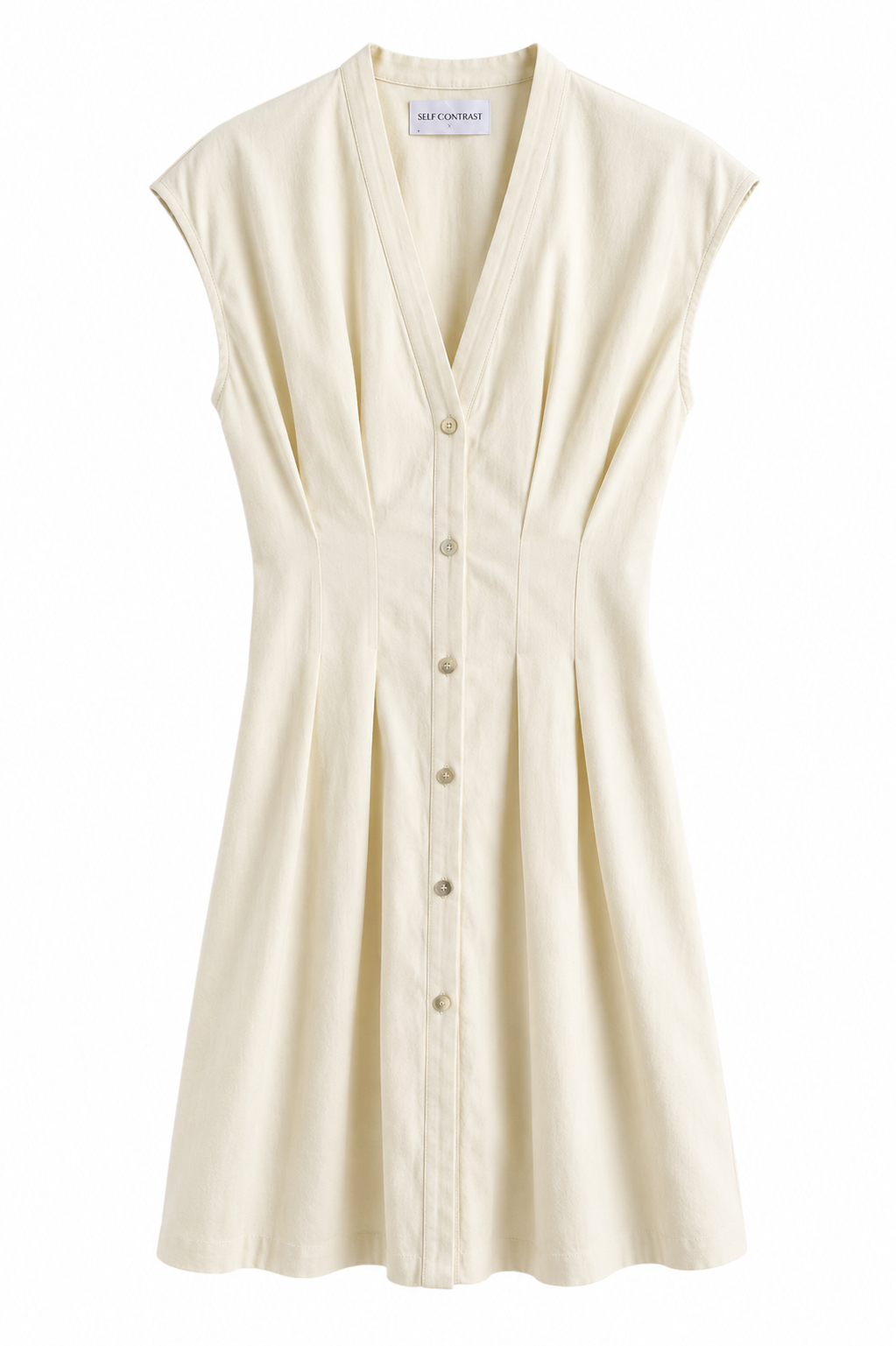 SCD-7587SH-self-contrast-carol-mini-pleated-dress-in-cream-linen-1&nbsp;