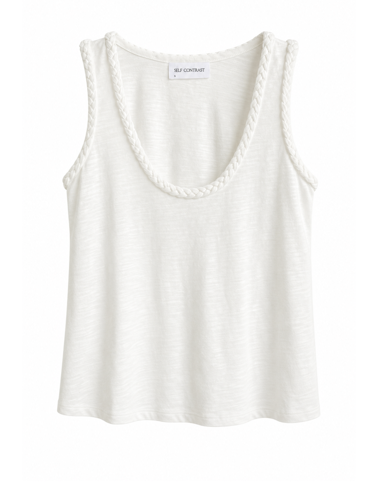 SCT-889-self-contrast-kelly-braid-tank-top-in-white-1