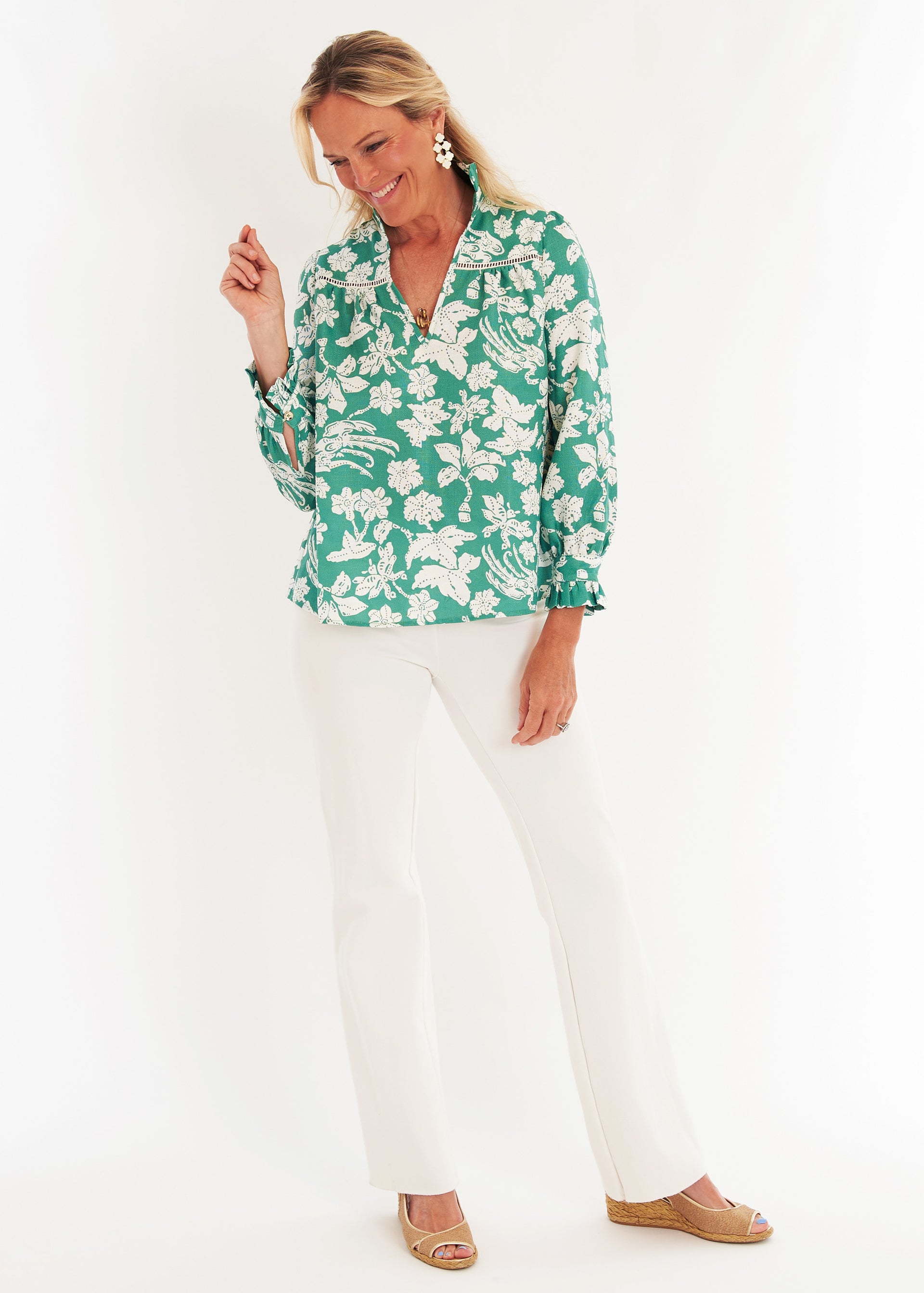 ASPEN BLOUSE, LINGREN VERDE