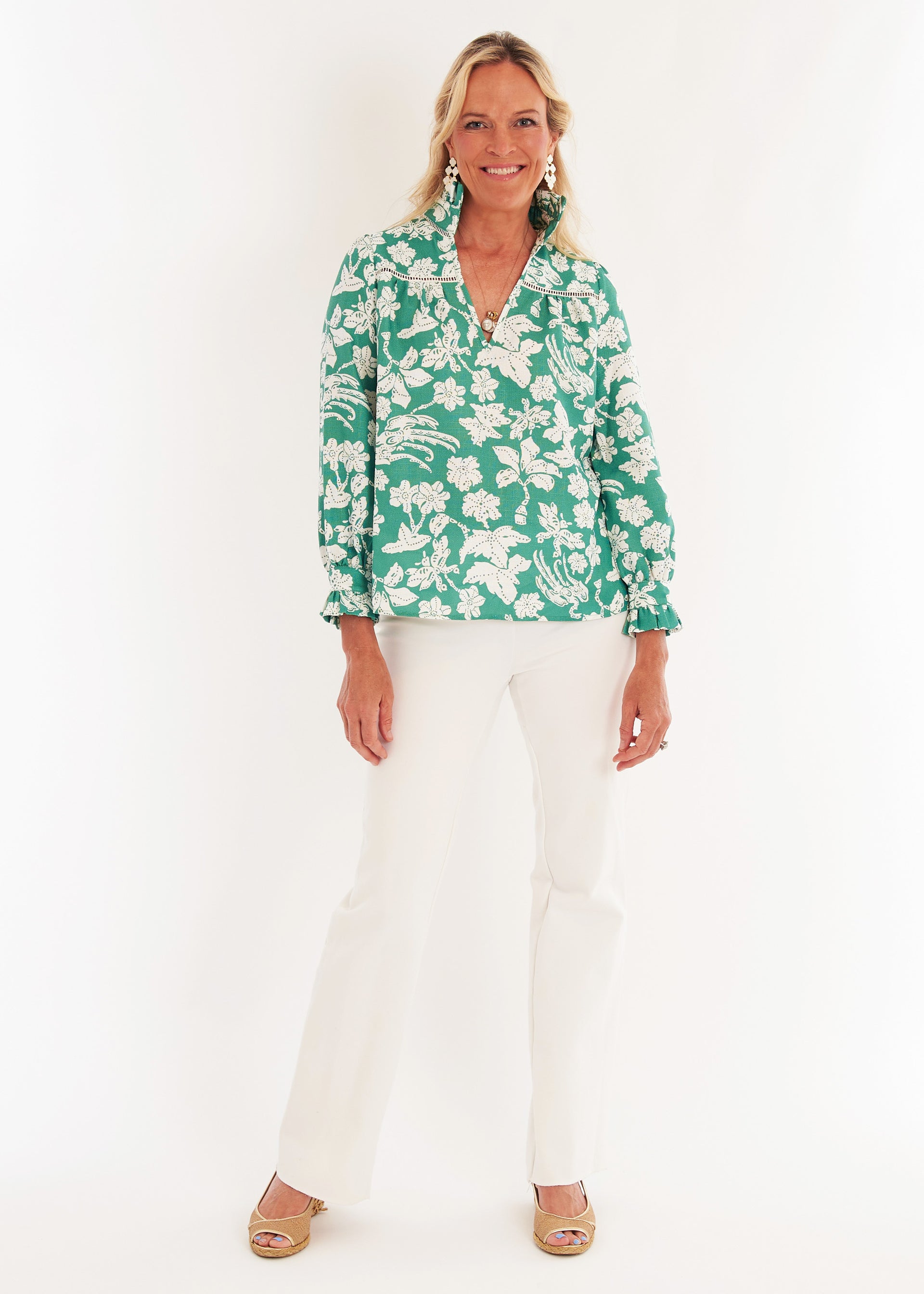 ASPEN BLOUSE, LINGREN VERDE