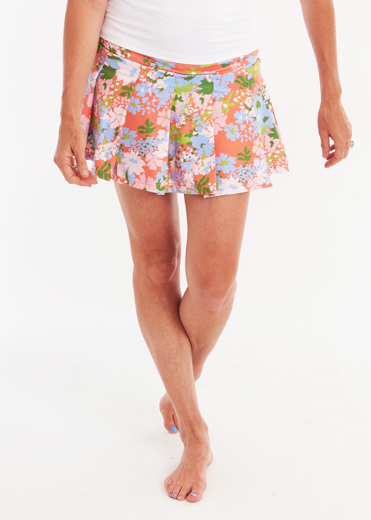 Topsy Skirt in Poppy Guava
