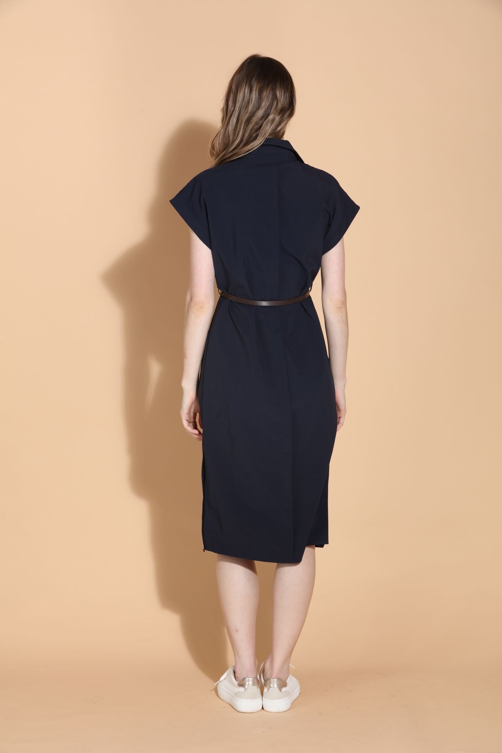 SS26D860-jessie-liu-cap-sleeve-belted-dress-in-navy-1
