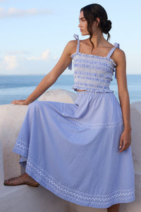 Ella Top in Sconset Blue *FINAL SALE*