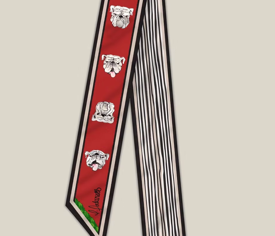 CB Grey Leah Laturrell Bulldog Twilly Scarf