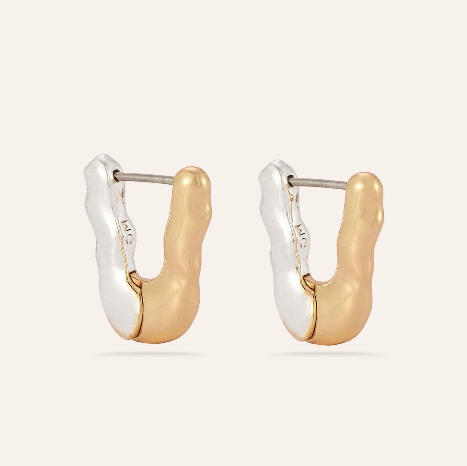 Mena Hoops in Gold/Silver