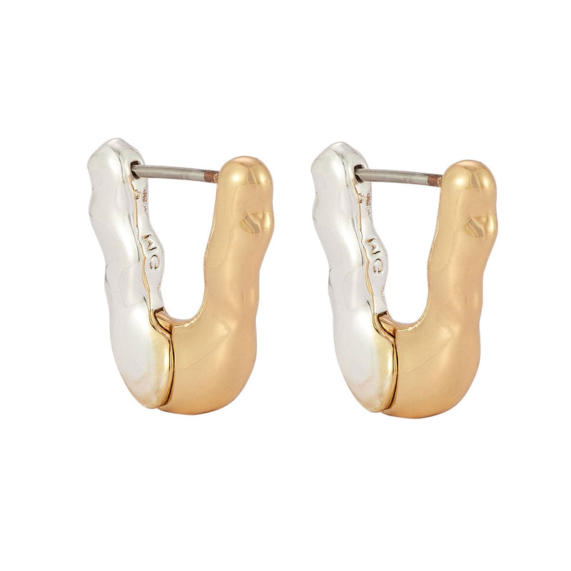 Mena Hoops in Gold/Silver