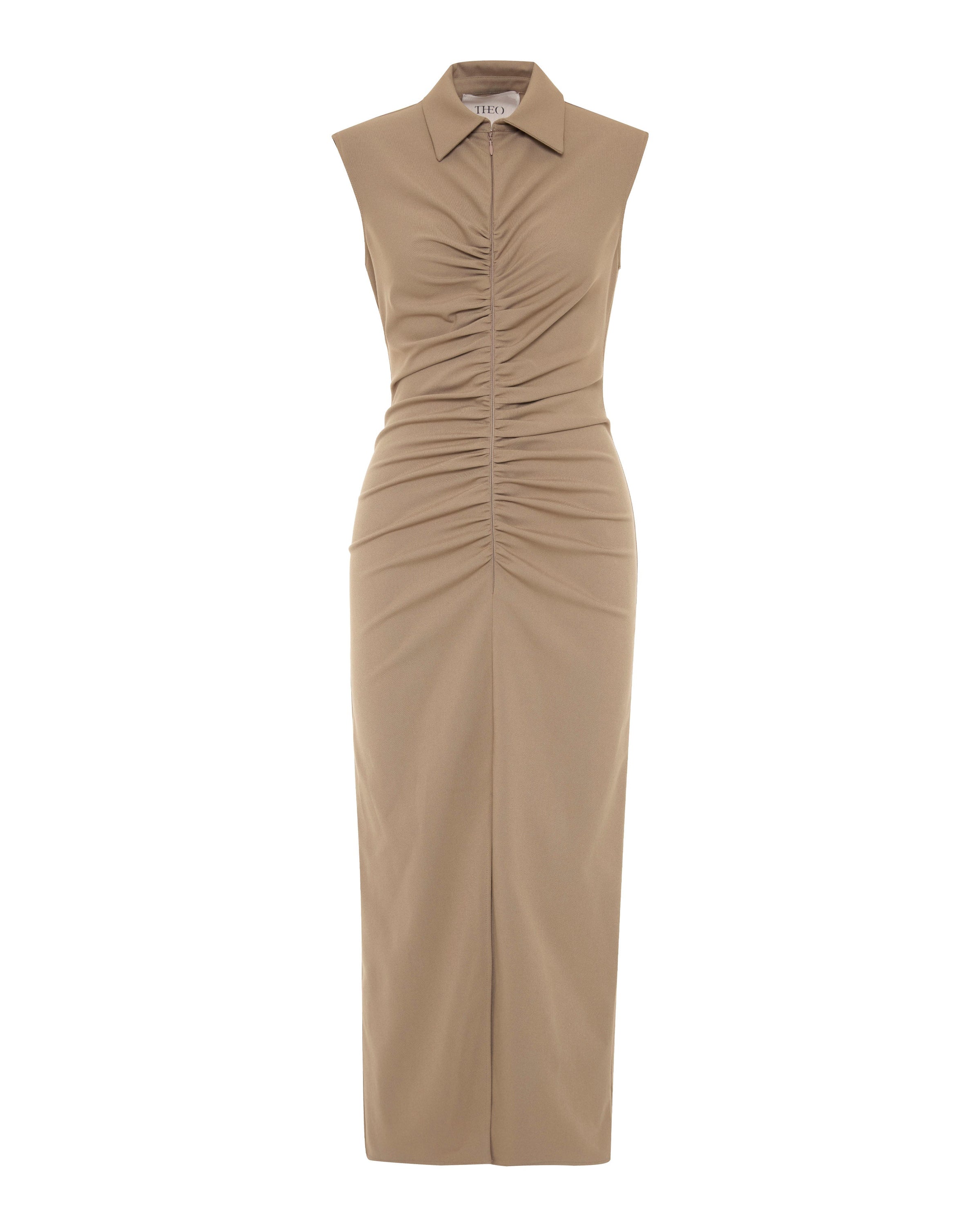 T2601D206-theo-thetis-ruched-front-dress-in-eclipse-taupe-1