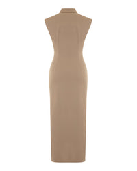 T2601D206-theo-thetis-ruched-front-dress-in-eclipse-taupe-1