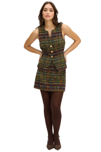 Rosie Skirt in Navy/Gold