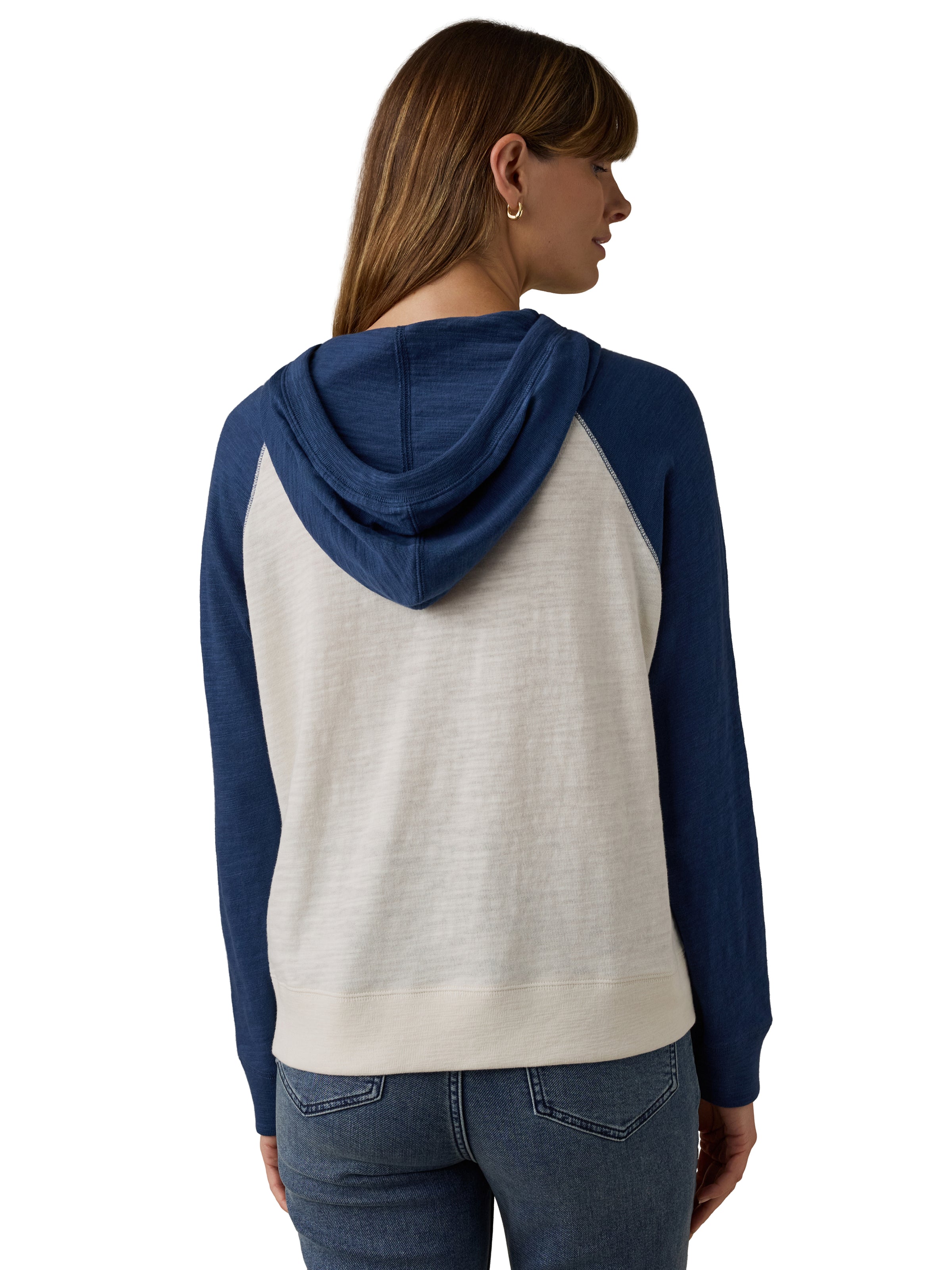 Sunwashed Organic Hoodie in Navy Varsity