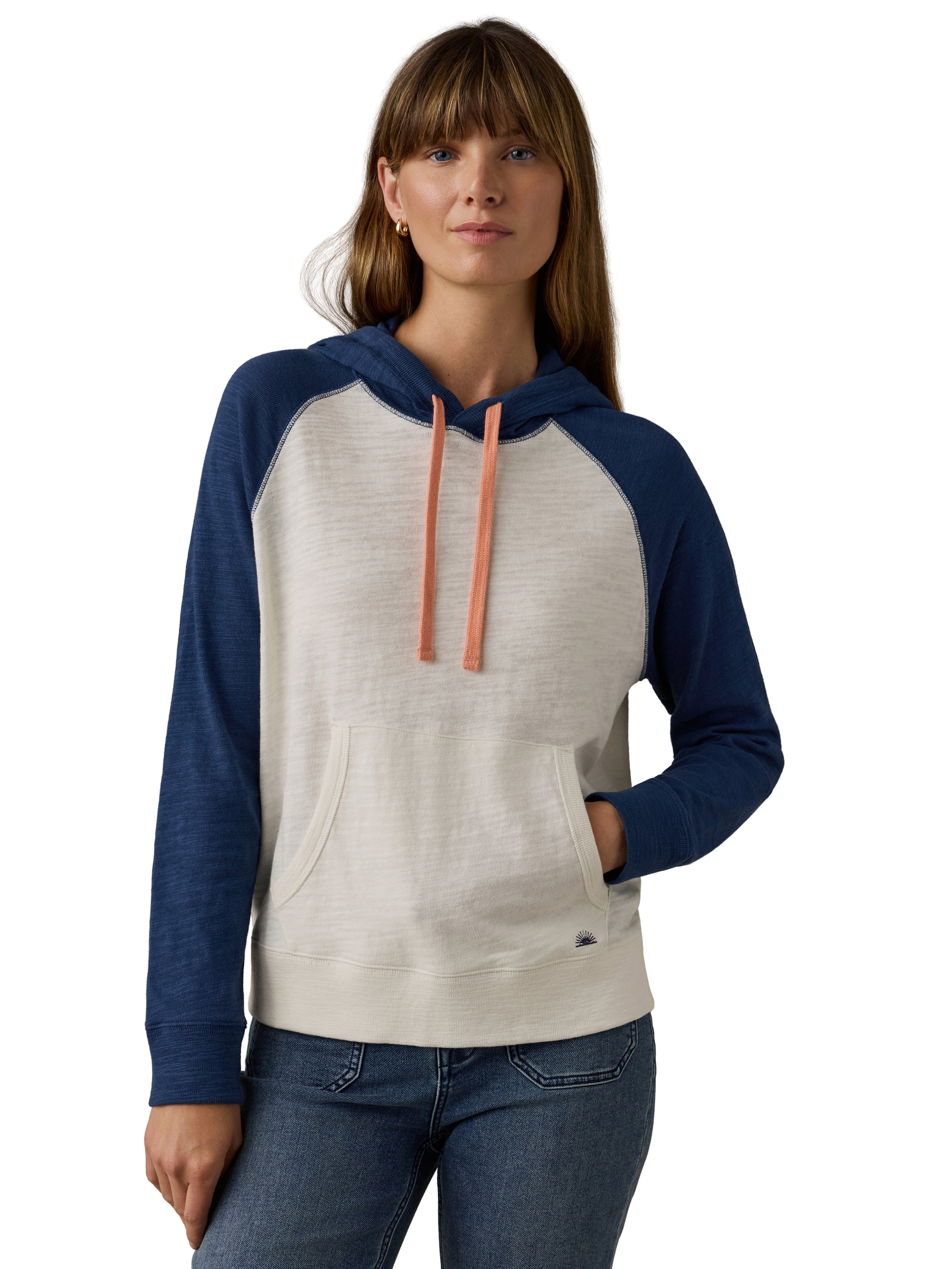 Sunwashed Organic Hoodie in Navy Varsity
