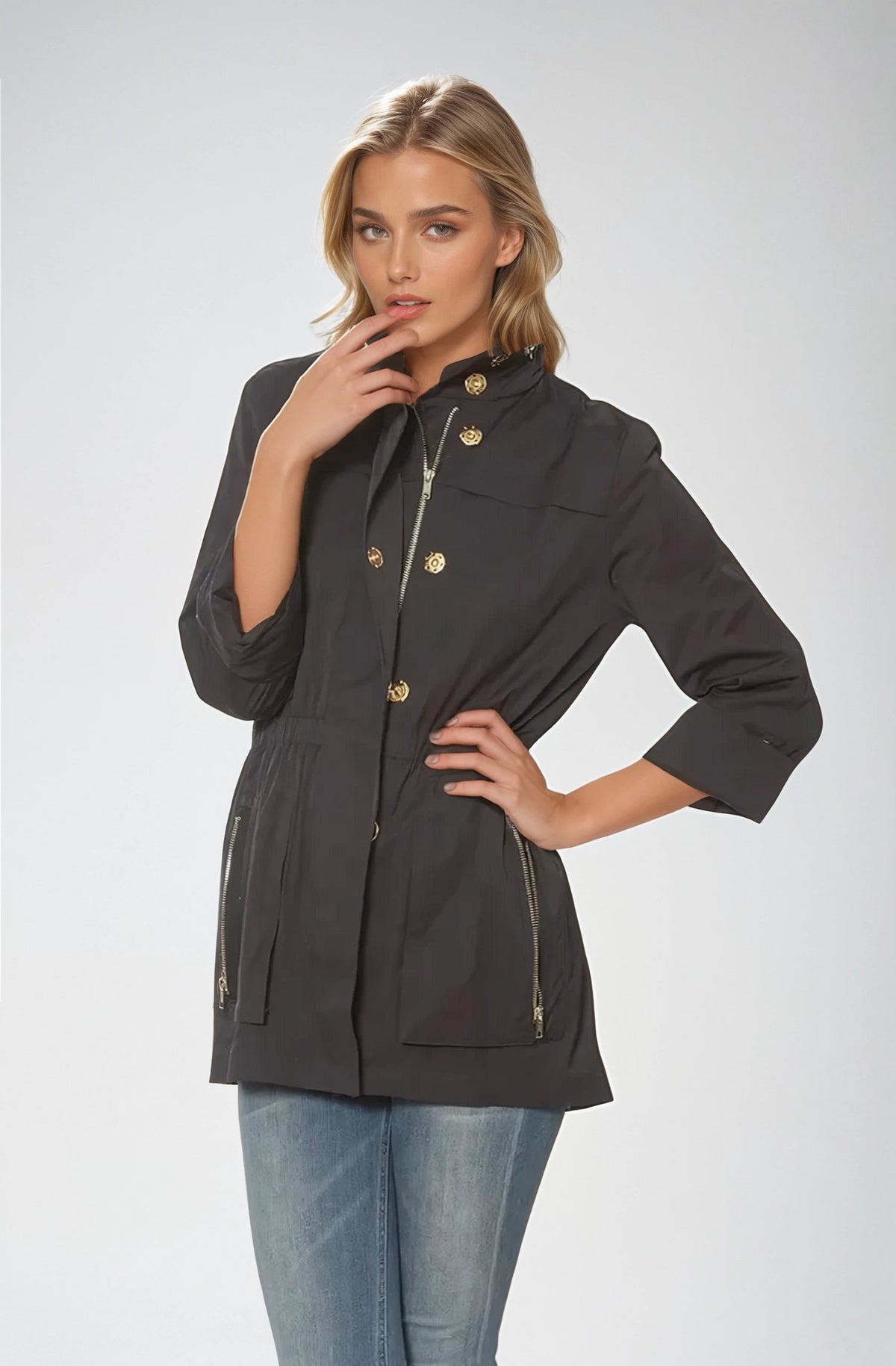 Ciao Milano Tess Anorak Jacket in Black – Poppy