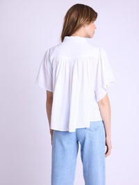 Cristifly Oversized Gauze Shirt in White