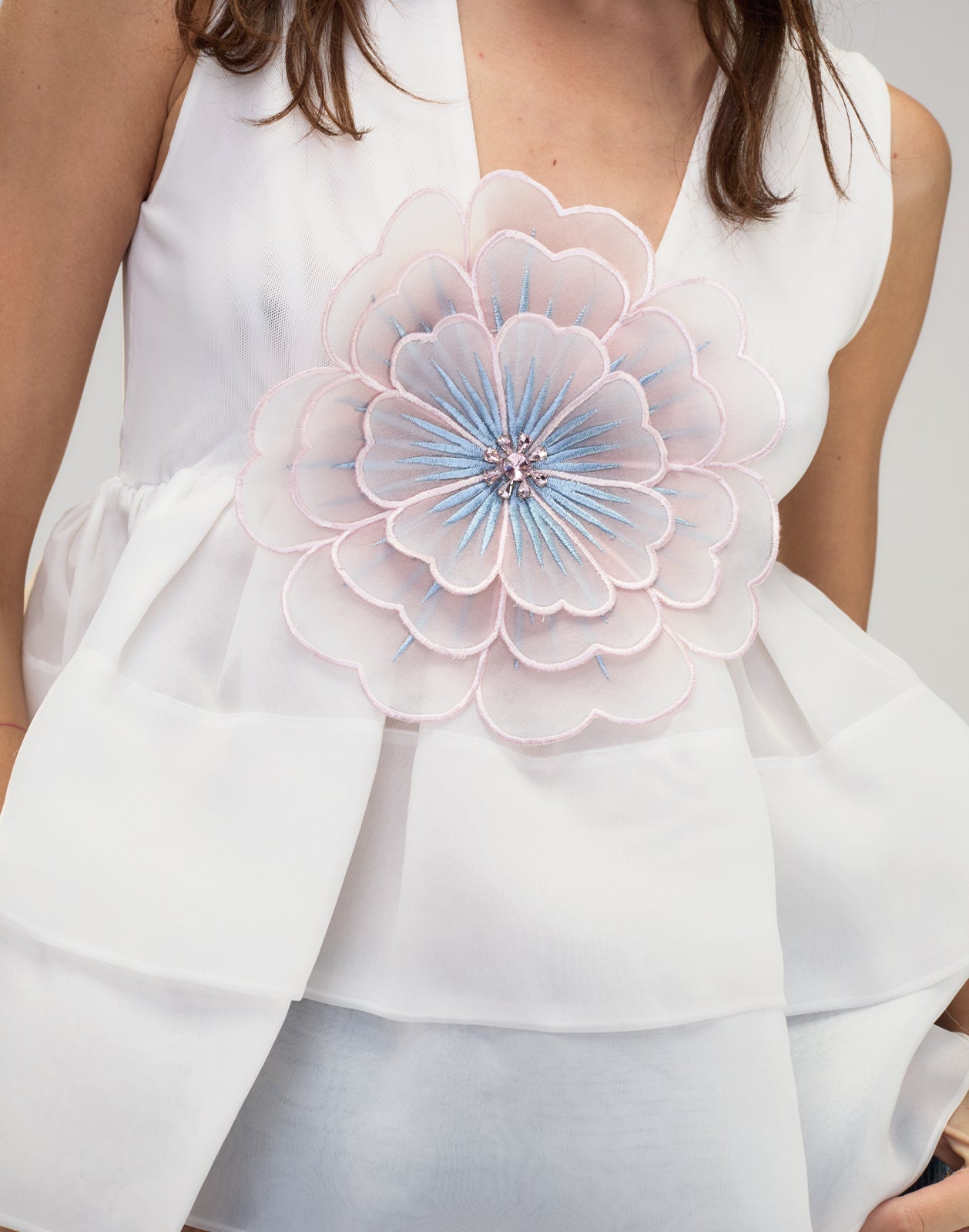 Cynthia Rowley Daphne Organza Flower Top in White – Poppy's of Atlanta