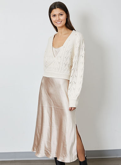 Emi Sweater Dress in Ivory