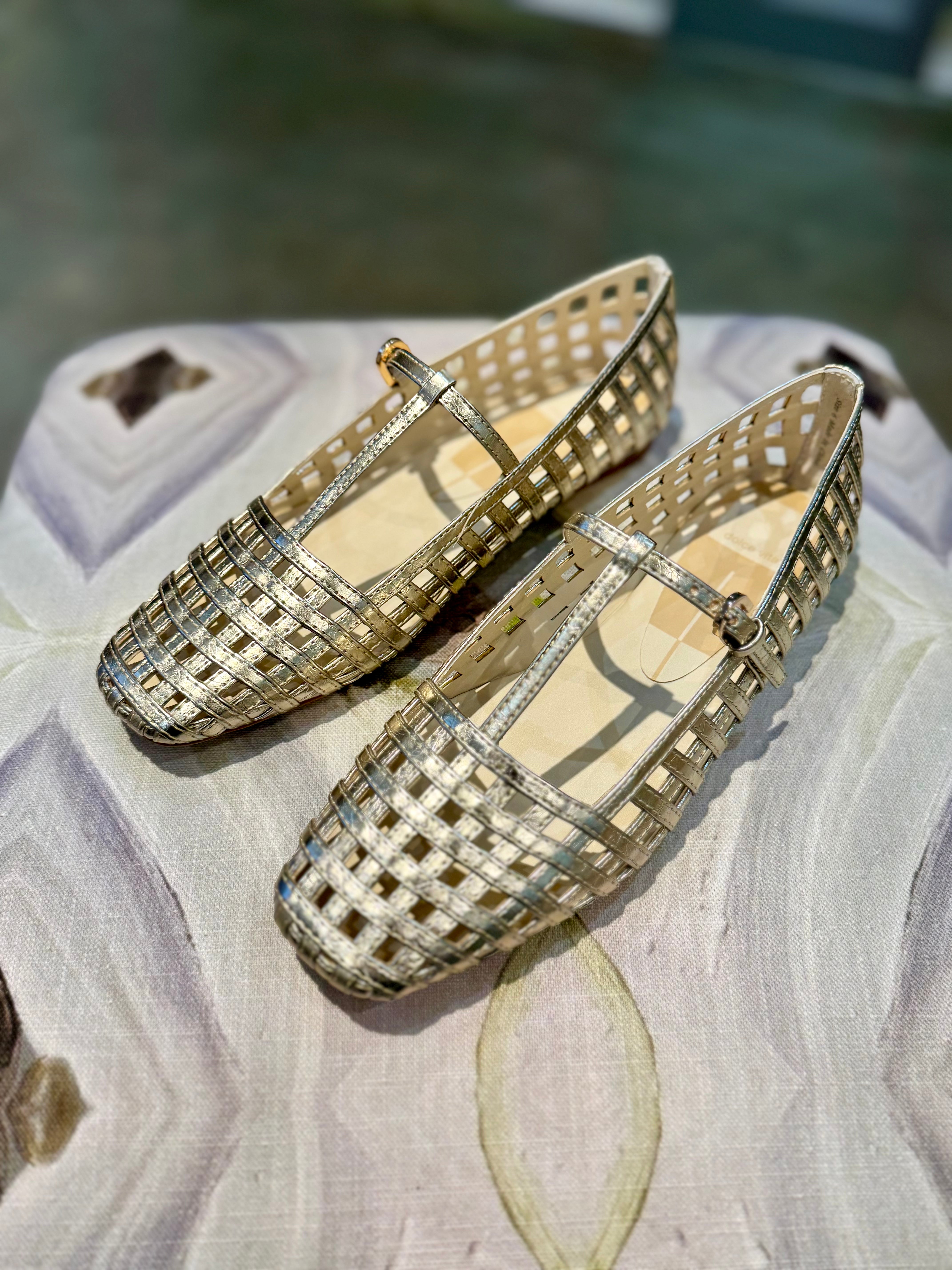 Dolce Vita Rains Ballet Flats in Light Gold Crinkle – Poppy's of Atlanta