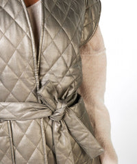 Quilted Gilet Vest in Soft Gold
