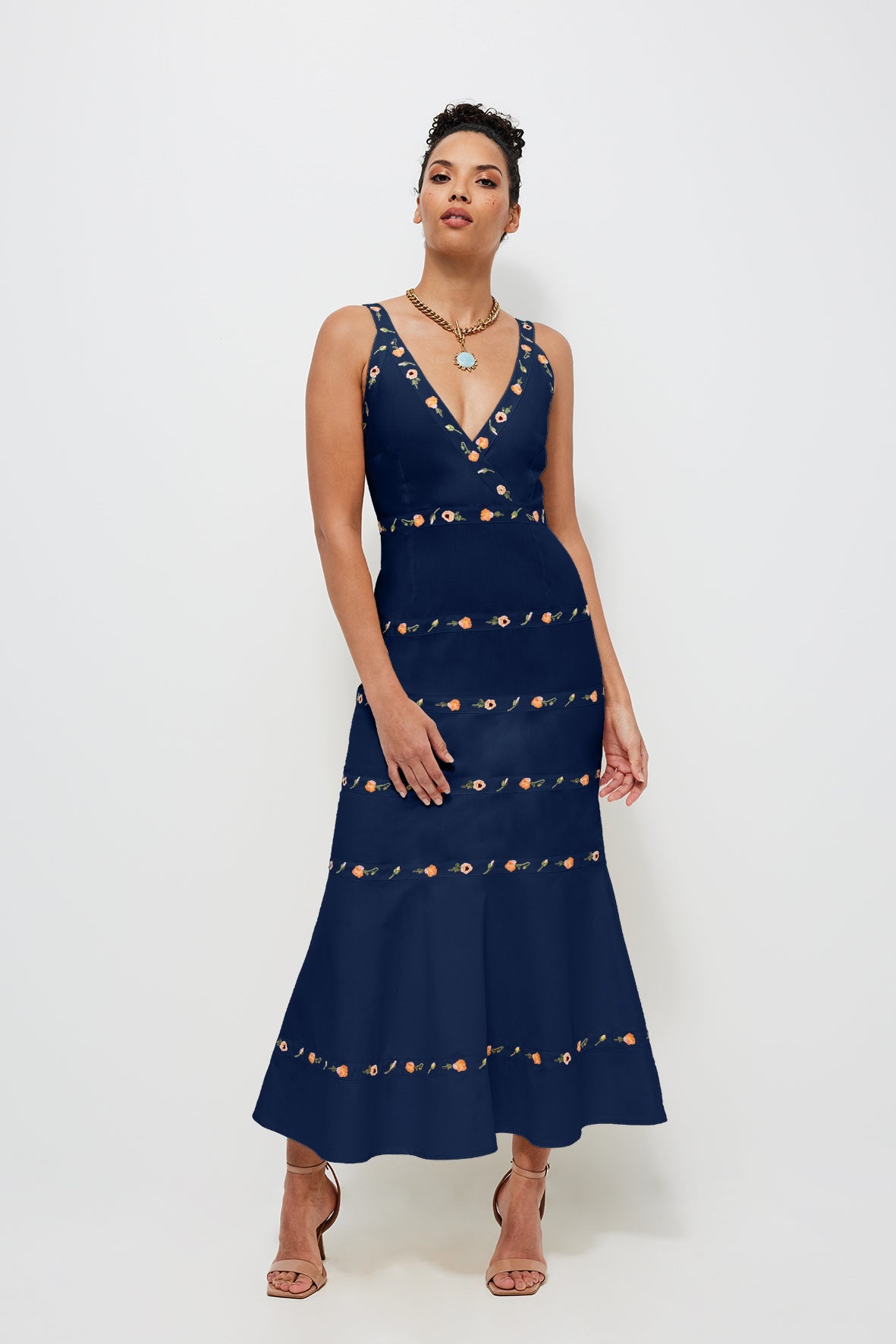 fanm mon blue dress FANM MON DEMRE DRESS (Something Navy) L / Indigo Blue