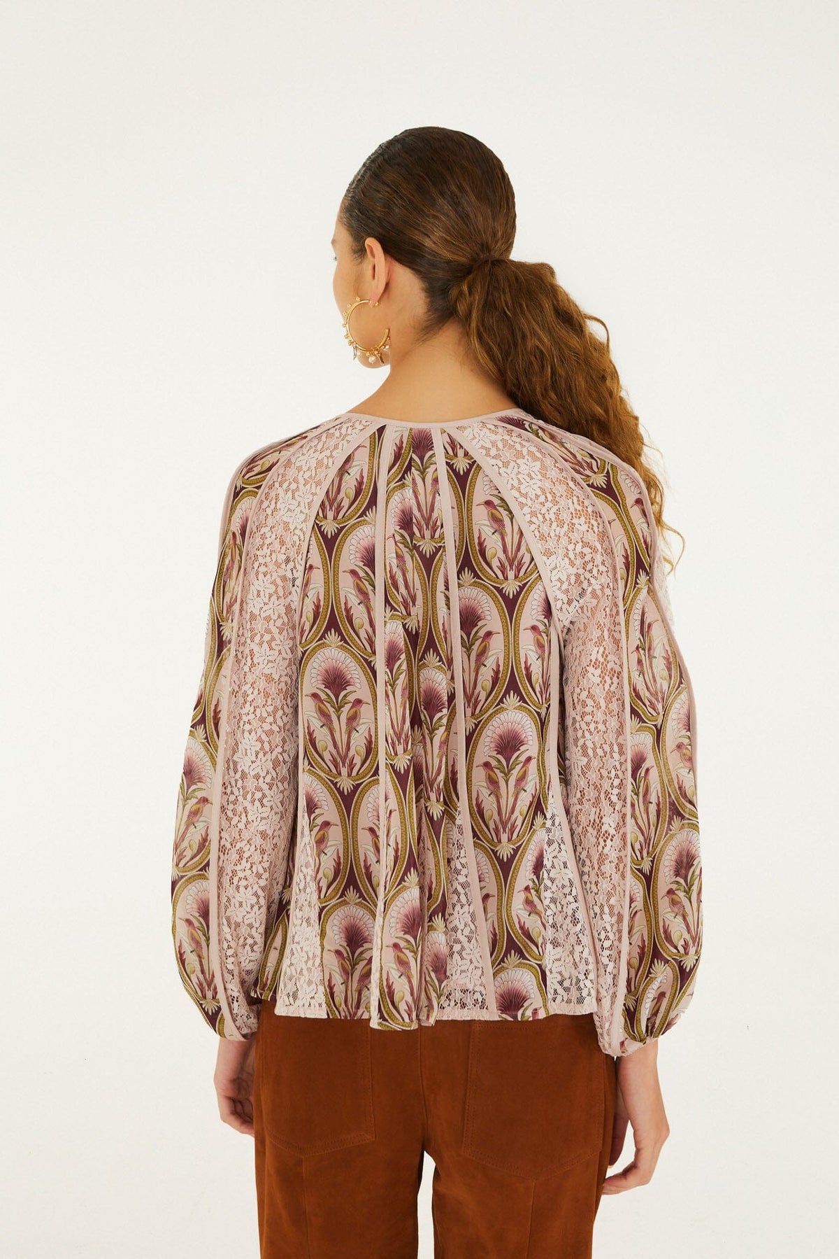 Long Sleeve Blouse in Garden Medal