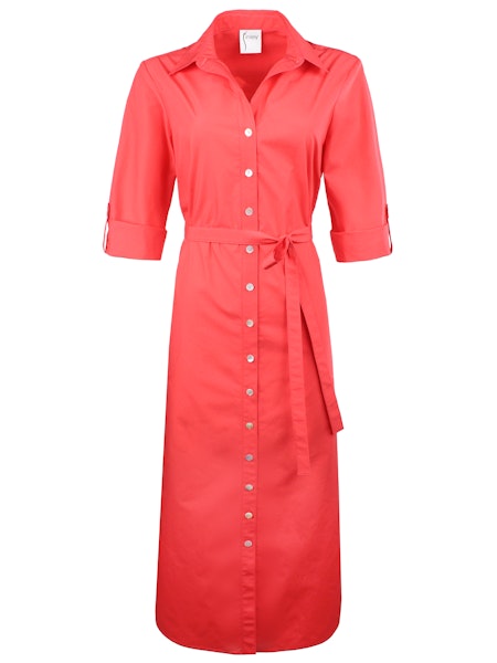 coral shirt dress Alex Shirt Dress in Coral