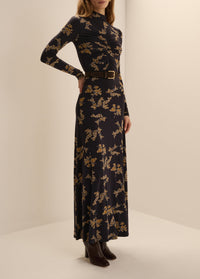 Lucia Dress in Navy Vine Floral