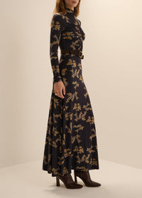 Lucia Dress in Navy Vine Floral
