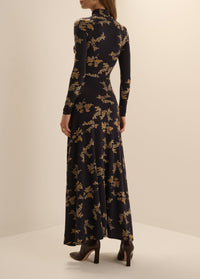 Lucia Dress in Navy Vine Floral