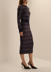 Draper Skirt in Navy Plaid