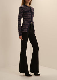 Draper Cardigan in Navy Plaid