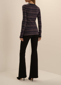Draper Cardigan in Navy Plaid