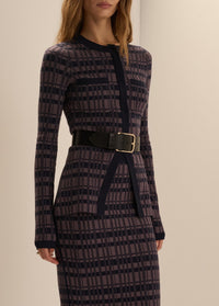 Draper Cardigan in Navy Plaid
