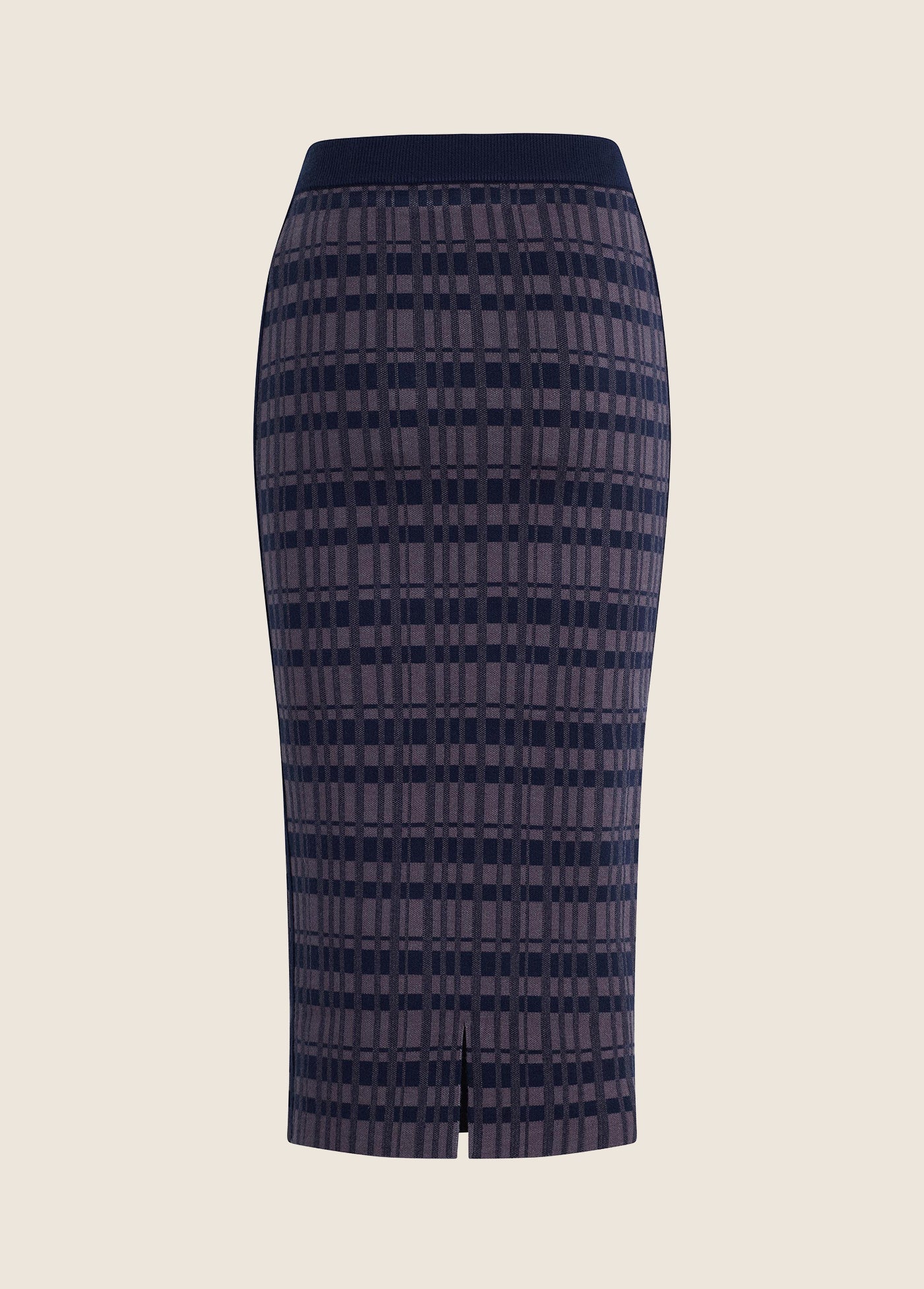 Draper Skirt in Navy Plaid