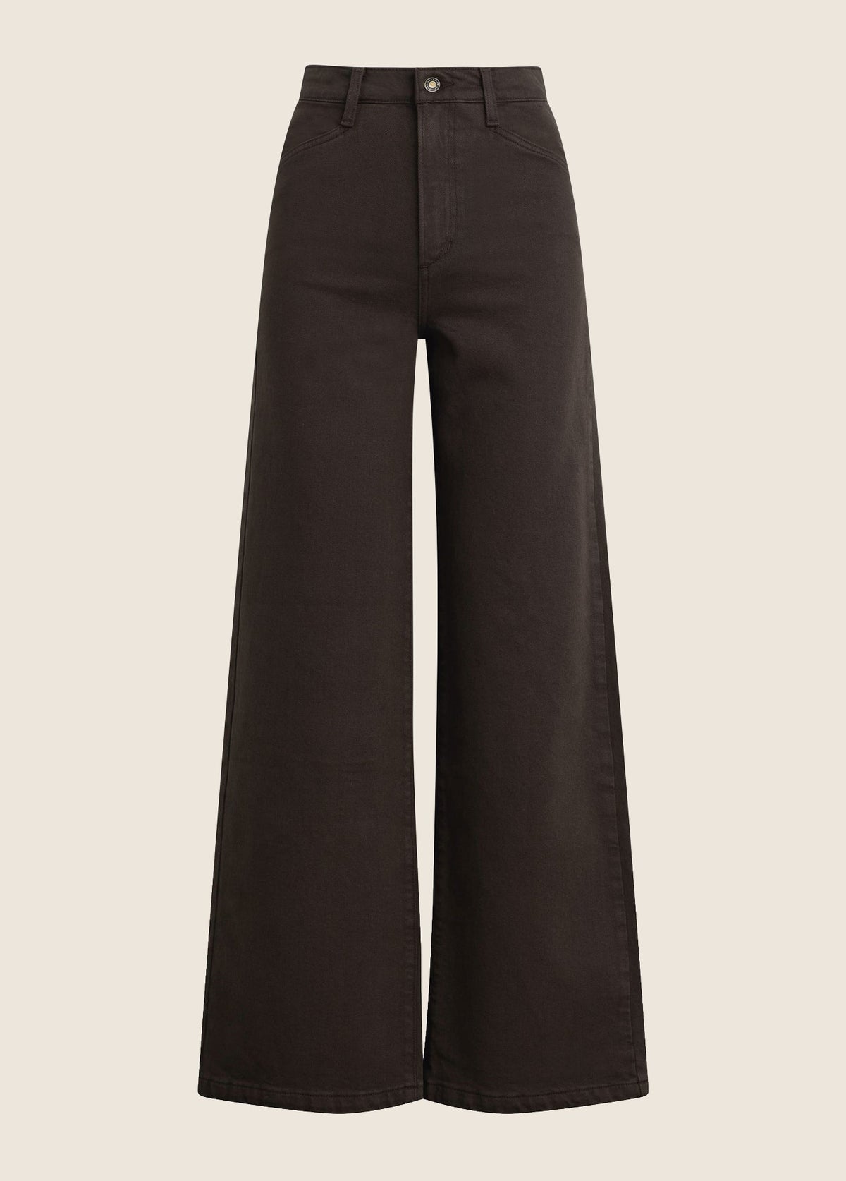 Mischa Super High Rise Wide Leg Ankle Jean in Espresso