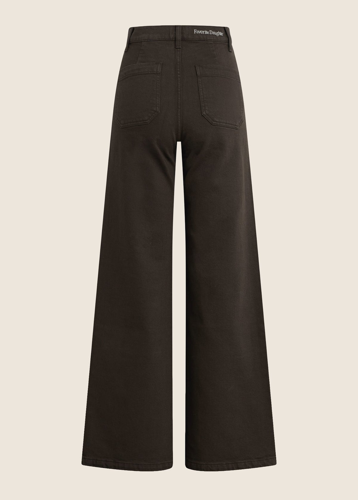 Mischa Super High Rise Wide Leg Ankle Jean in Espresso
