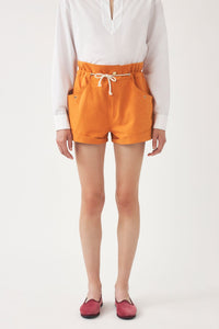 Kimi Cotton Canvas Shorts in Rust