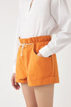 Kimi Cotton Canvas Shorts in Rust