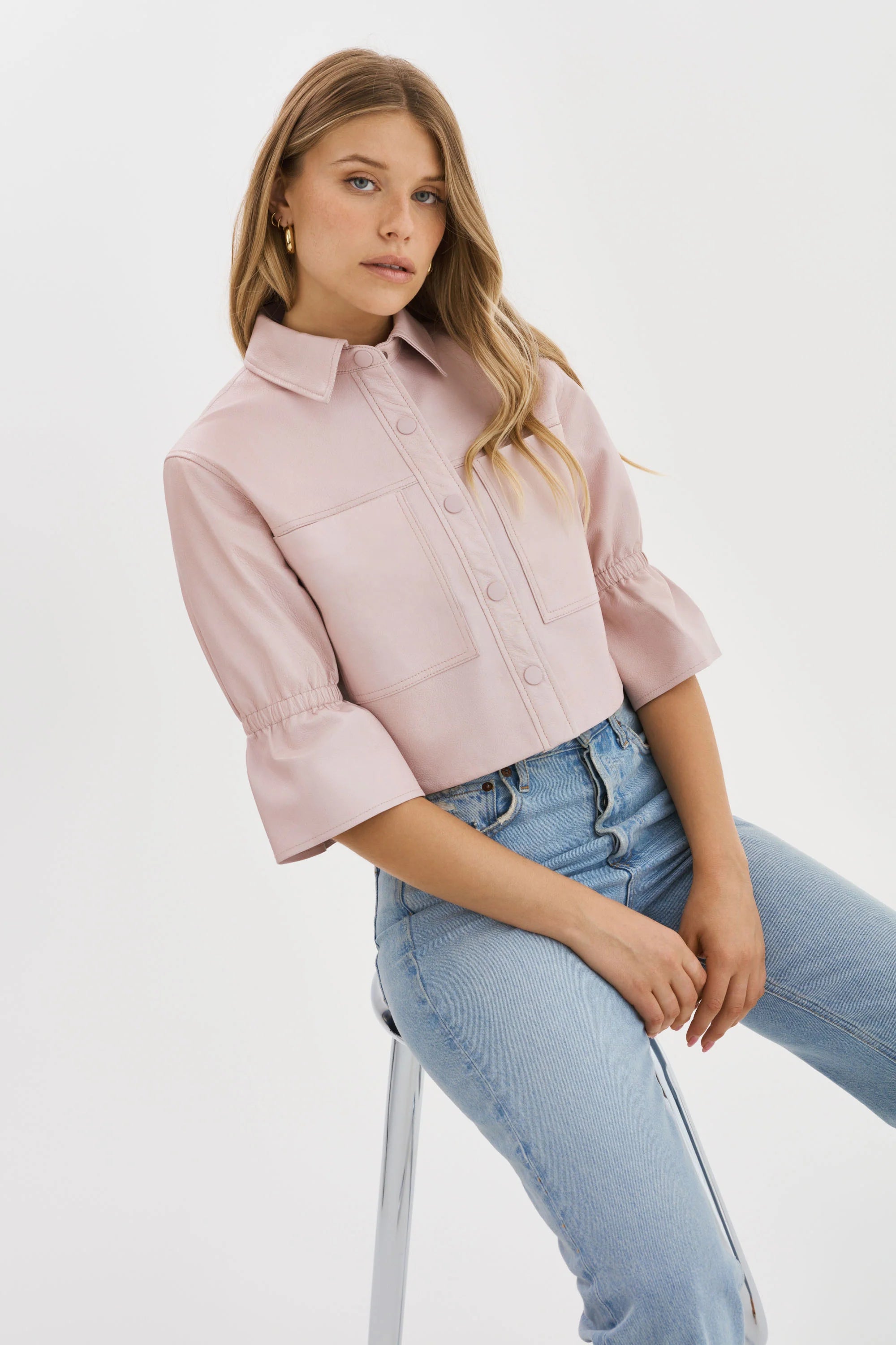 lamaroque-carolina-ruffle-sleeve-jacket-in-rose-1