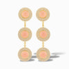 Melissa Sparklers Statement Earrings in Pink Chalcedony