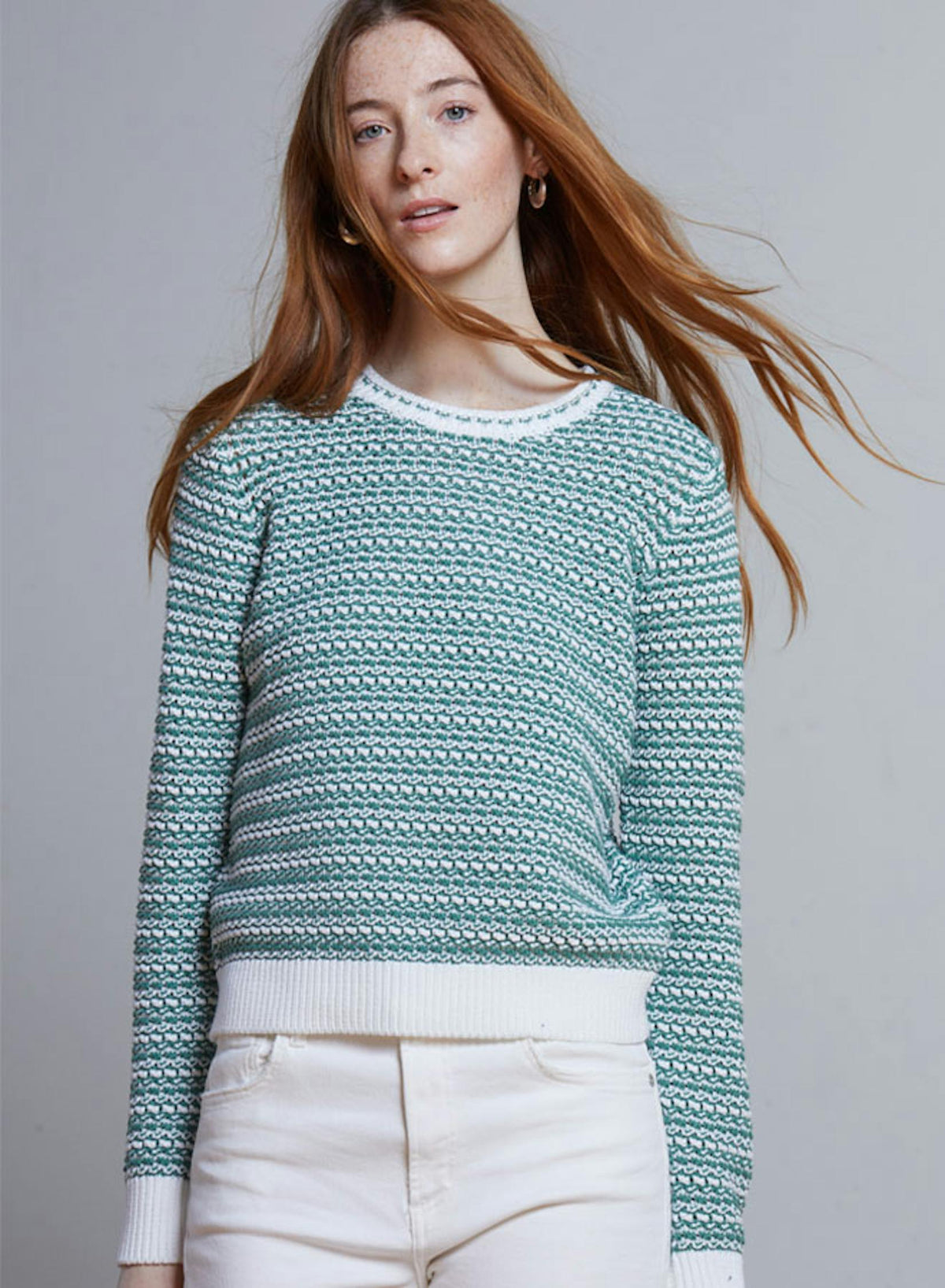 n14718-autumn-cashmere-pointelle-stripe-crew-sweater-in-bleach-white-fern-1