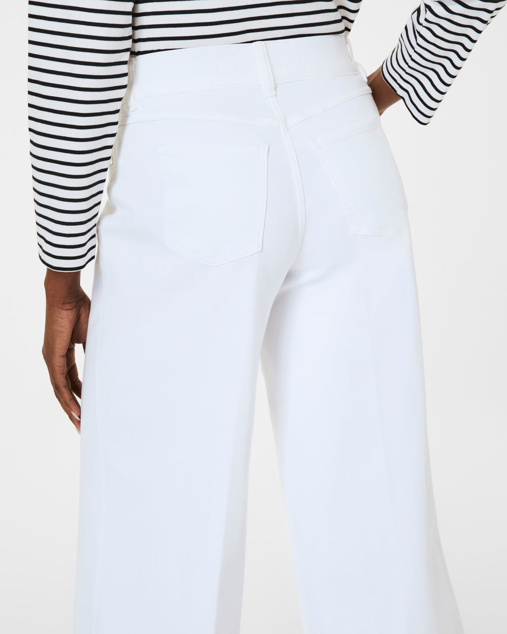SPANXshape™ EveryWear Cropped Wide Leg Jeans in White – Poppy's of