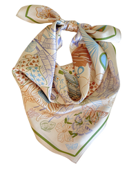 Provence Silk Scarf in Beige