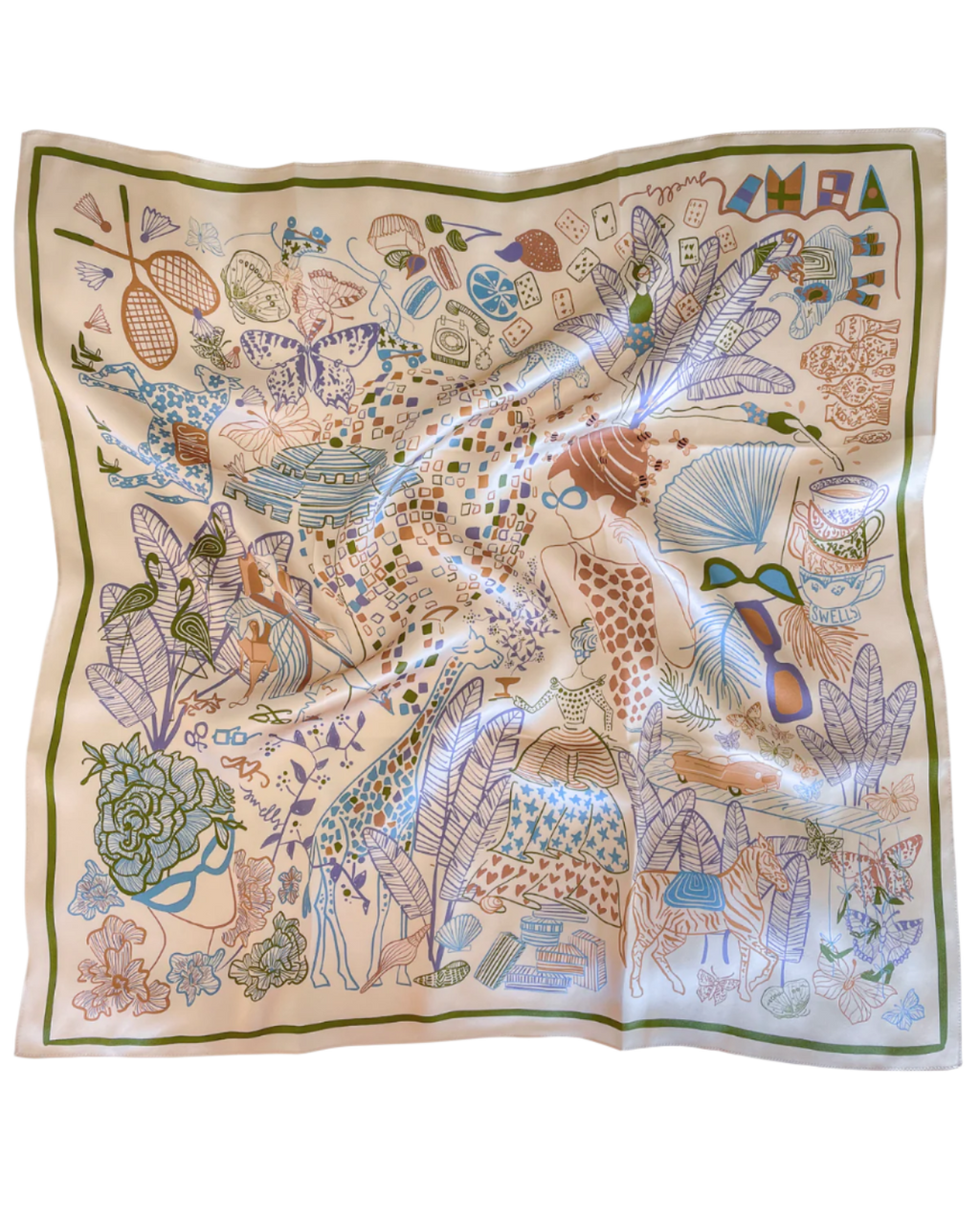 Provence Silk Scarf in Beige