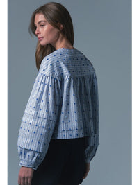 the-shirt-by-rochelle-beherns-callah-shirt-in-blue-dot-stripe-1