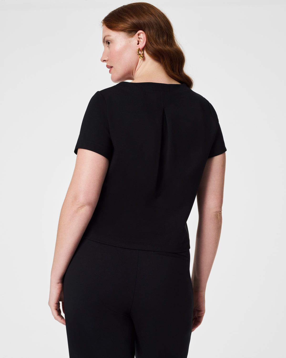 The Perfect Pleated Back Top in Black