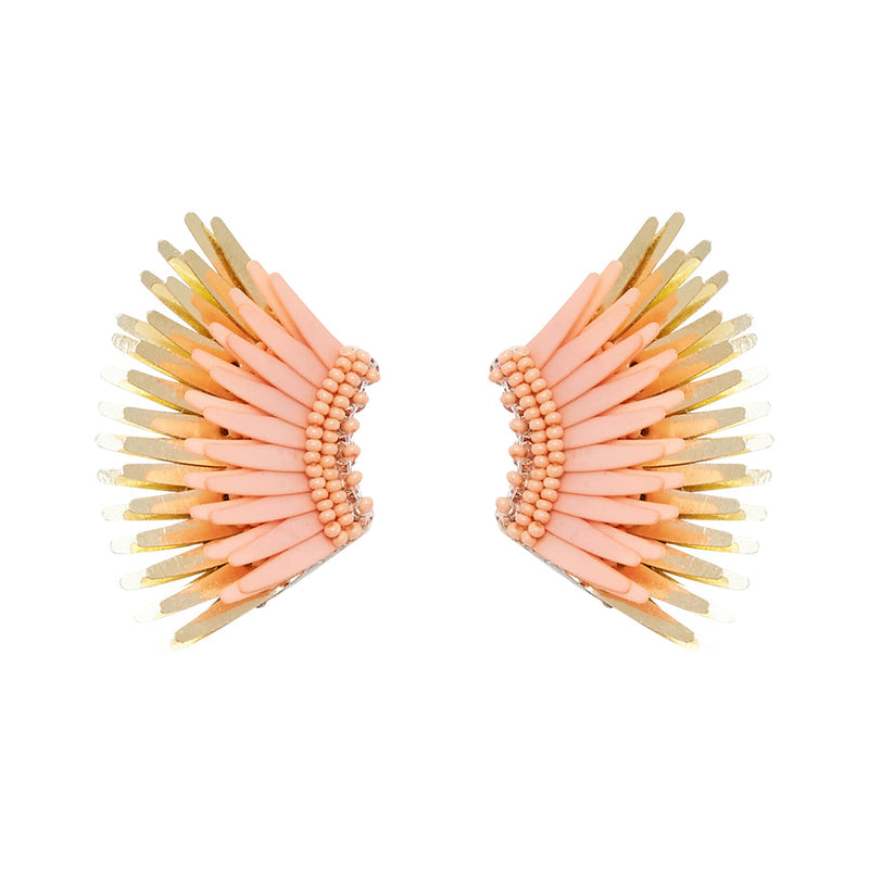 Mini Madeline Earrings in Peach/Gold