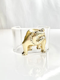 Matte Gold Bulldog Acrylic Cuff