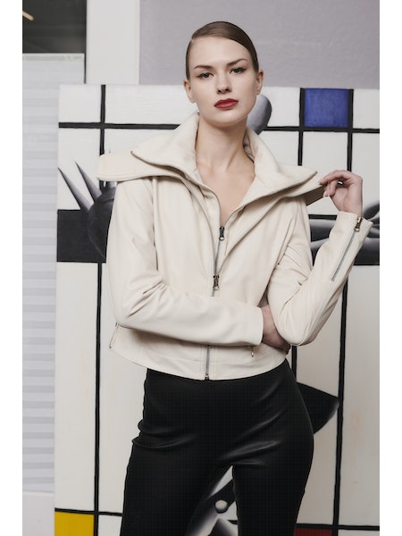 Dramatic Collar Jacket in Off White *FINAL SALE*