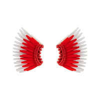 Mini Madeline Earrings in Red/White